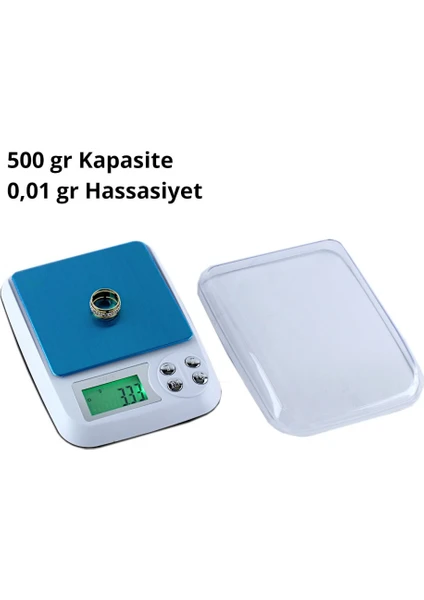 Dijital Hassas Kuyumcu Cep Terazisi Tartı 500 gr Digital Scale 0,