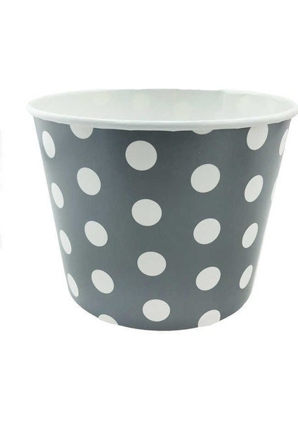 Misir Kutusu Puantiyeli Yuvarlak 16X12 Gümüş P8-37