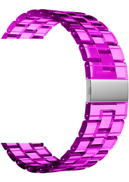 Huawei Watch Gt 2 46 mm Uyumlu Kordon Renkli Şeffaf Kayış Plastik Kordon