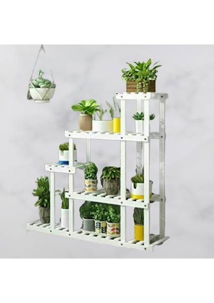 Ahşap Çiçeklik Modelleri Bahçe Balkon Salon Mobilya Dekoratif Sehpa Saksılık