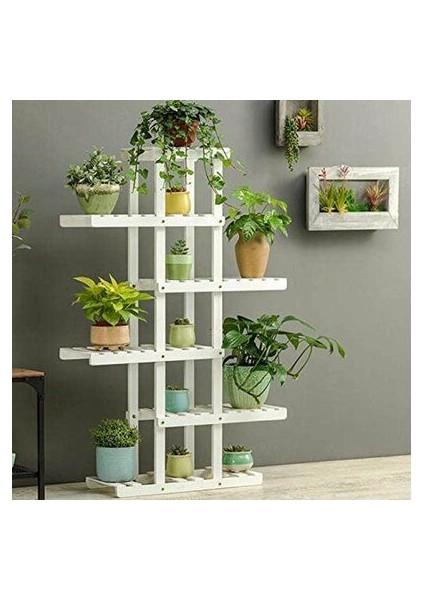 Çiçeklik Kitaplık Modelleri Saksılık Çeşitleri Balkon Bahçe Saksı Standı Saksı Rafı Beyaz