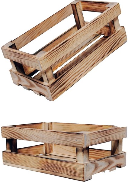 Ahşap Atölye Ahşap Kasa Raf Kitaplık Çiçeklik Objelik Vitrin Yanık