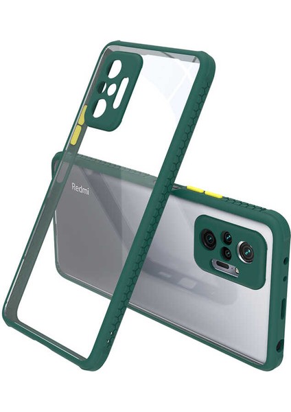 Xiaomi Redmi Note 10 Pro Kılıf Kenar Renkli Sararmaz Şeffaf Kapak
