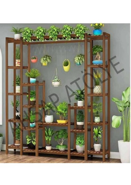 Ahşap Çiçeklik Kitaplık Saksılık Balkon Bahçe Standı