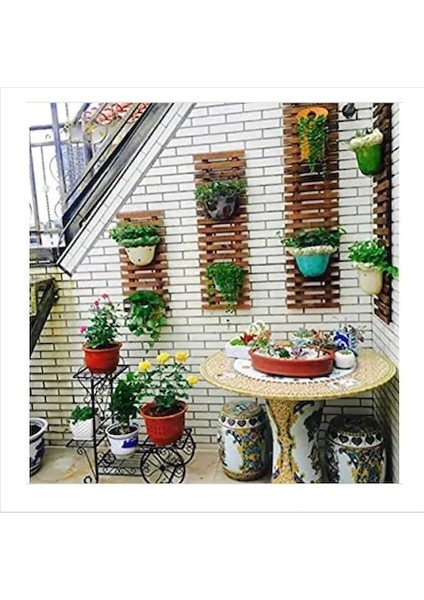 Çiçeklik Saksılık Balkon Çiçeklik Retro Obje 3 Lü Set