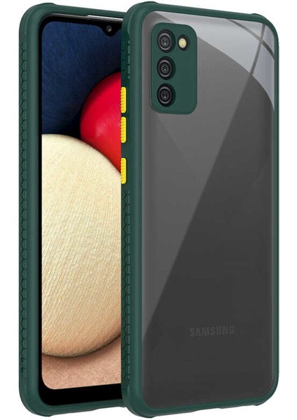 Samsung Galaxy A02S Kılıf Kenar Renkli Sararmaz Şeffaf Kapak