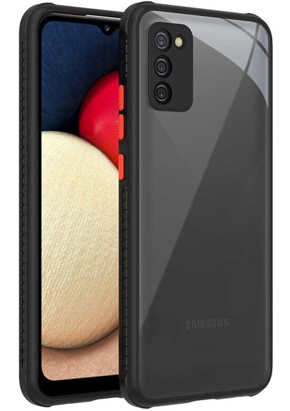 Samsung Galaxy A02S Kılıf Kenar Renkli Sararmaz Şeffaf Kapak