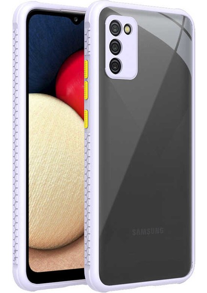 Samsung Galaxy A02S Kılıf Kenar Renkli Sararmaz Şeffaf Kapak