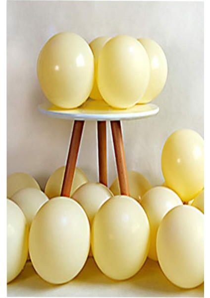 Sarı Renk Makaron Balon 10 Adet