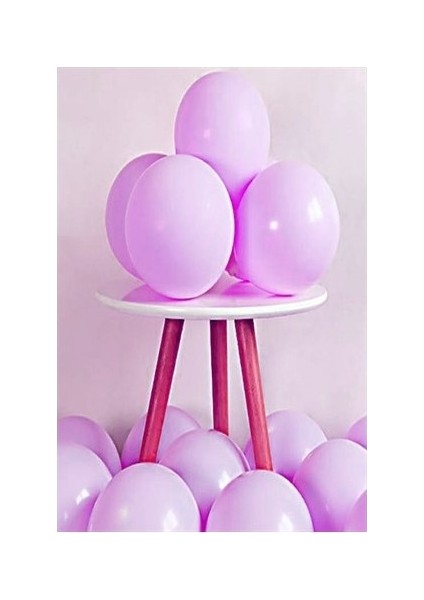 Mor Renk Makaron Balon 10 Adet