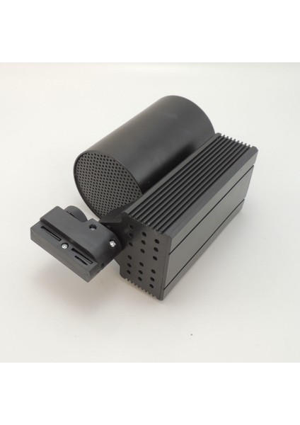 Silindir Siyah Raylı Tasarruflu LED Spot Armatür Lamba 20 Watt
