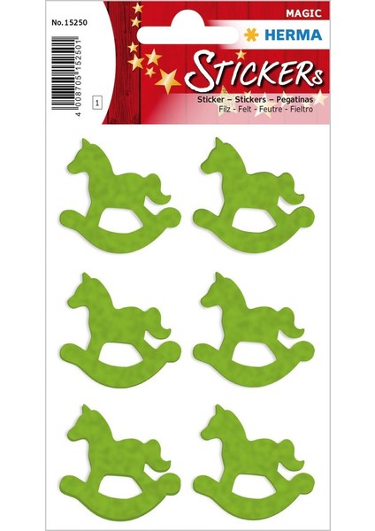 Magic Felt Yeşil Keçe Sallana At