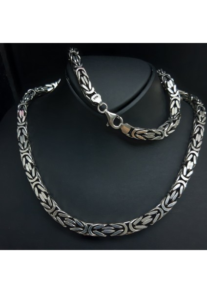 925 Ayar Gümüş Erkek Zincir Kare Kral 7 mm 70 cm fiyatları