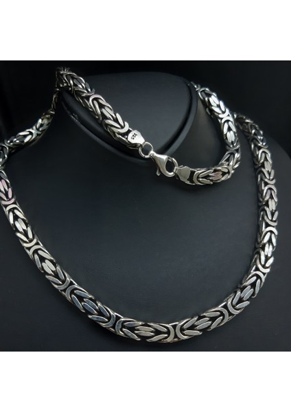 925 Ayar Gümüş Erkek Zincir Kare Kral 7 mm 70 cm modelleri