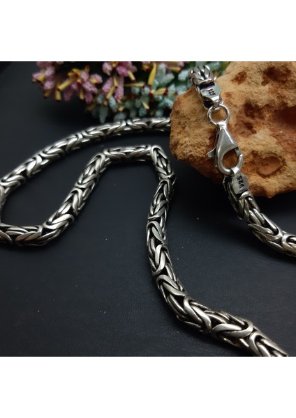 925 Ayar Gümüş Erkek Zincir Kral Kolye 6 mm 65 cm fırsatları