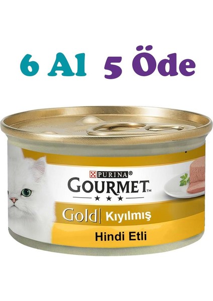 Purine Gourmet Gold Hindi Etli Yas Kedi Mamasi 85 gr - 6 Al 5 Ode