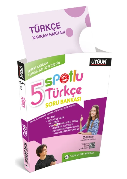 Sadık Uygun Yayınları 5. Sınıf Yeni Spotlu Türkçe Soru Bankası + Kavram Haritaları