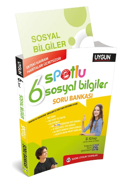 Sadık Uygun Yayınları 6. Sınıf Yeni Spotlu Sosyal Bilgiler Soru Bankası + Kavram Haritaları