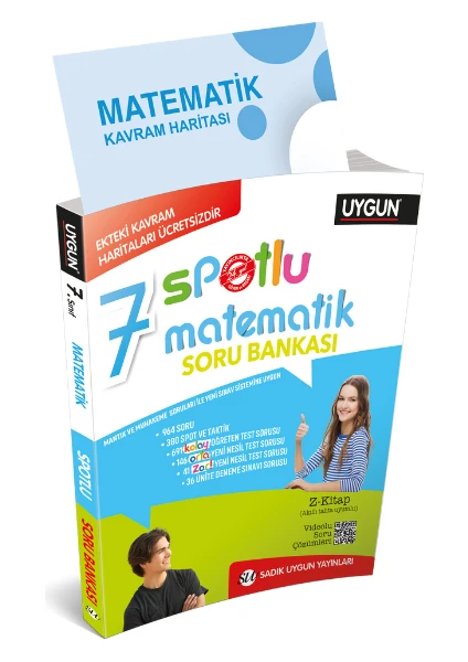 Sadık Uygun Yayınları 7. Sınıf Yeni Spotlu Matematik Soru Bankası + Kavram Haritaları