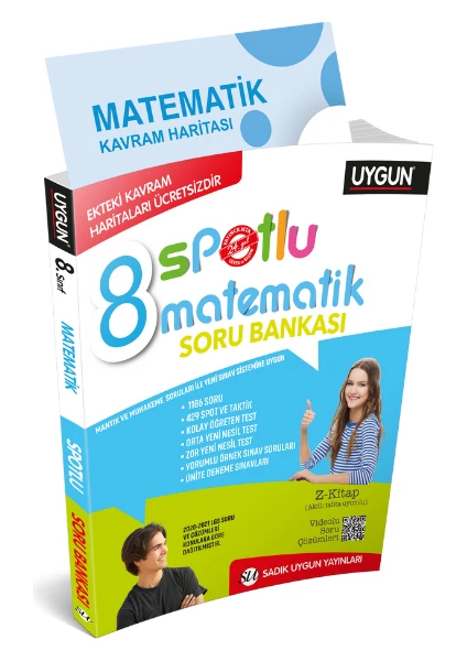 Sadık Uygun Yayınları 8. Sınıf Yeni Spotlu Matematik Soru Bankası + Kavram Haritaları