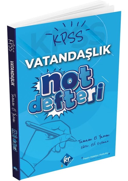 KPSS Vatandaşlık Konu Anlatımlı El Yazısı Not Defteri