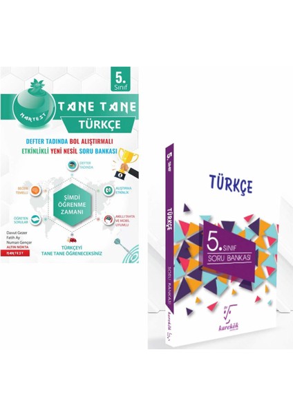 Nartest Yayınevi 5. Sınıf Defter Tadında Tane Tane Türkçe ve Karekök Türkçe Soru Bankası