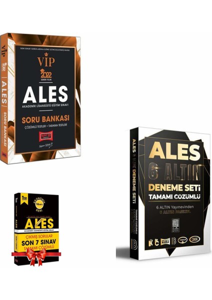 2022 ALES VIP Soru Bankası + Benim Hocam ALES 6 Altın Deneme + Çıkmış Sorular