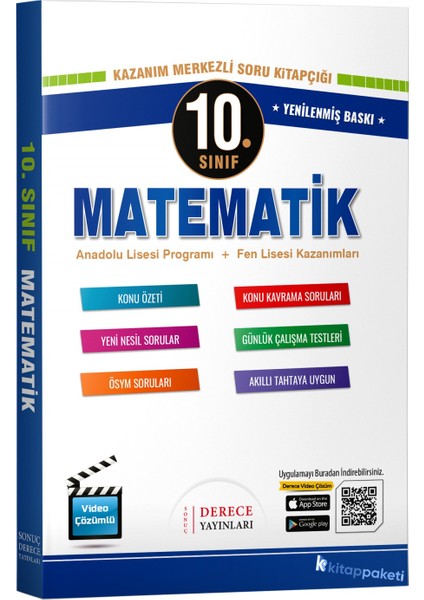 Derece Yayınları 10.sınıf Matematik Modüler Set 2021-2022 Derece Yayınları
