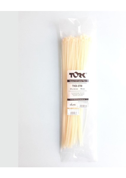 Beyaz Kablo Bağı 3,6X370 TORK TKB-370I