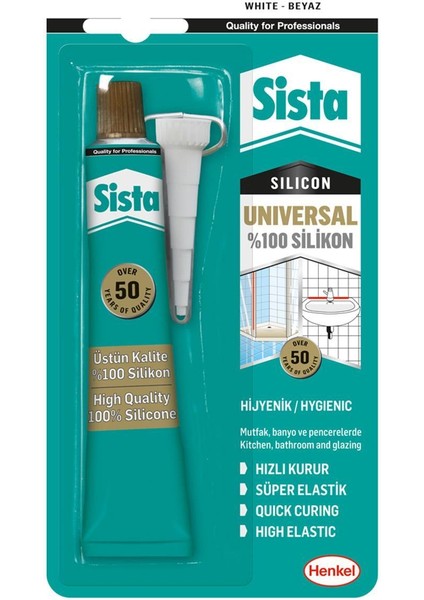 Sista Üniversal Silikon Tüp 50 gr Beyaz