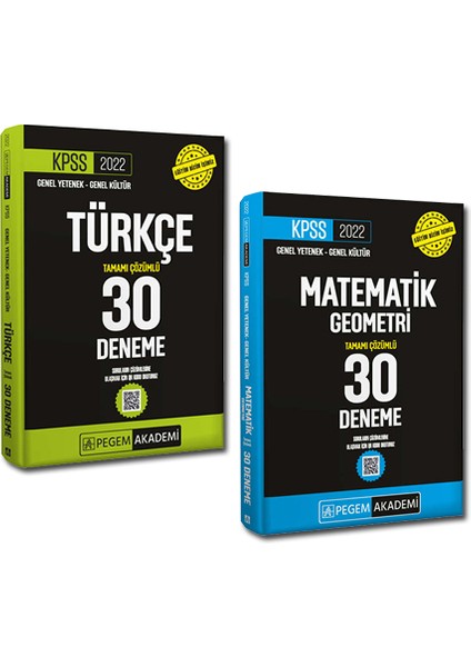 2022 KPSS Genel Yetenek Tamamı Çözümlü Deneme Seti Pegem Akademi Yayıncılık