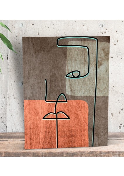 Gift Picasso Style Tasarımlı Dekoratif Mini Kanvas Tablo 15 x 20 Cm-7