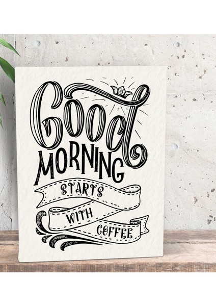 Gift Coffee Tasarımlı Dekoratif Mini Kanvas Tablo 15 x 20 Cm-47