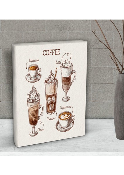 Gift Coffee Tasarımlı Dekoratif Mini Kanvas Tablo 15 x 20 Cm-25