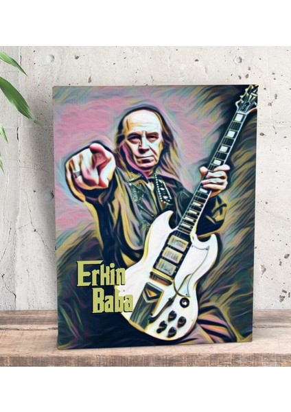 Gift Erkin Baba Tasarımlı Dekoratif Mini Kanvas Tablo 15 x 20 Cm-3
