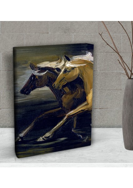 Gift Atlar Tasarımlı Dekoratif Mini Kanvas Tablo 15 x 20 Cm-1 fiyatları