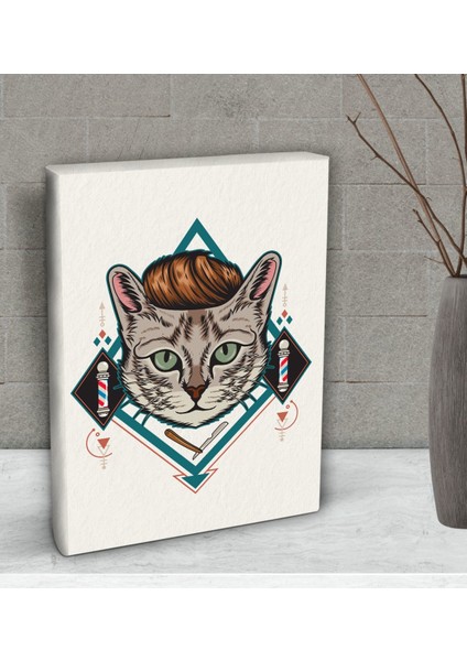 Gift Berber Kedi Tasarımlı Dekoratif Mini Kanvas Tablo 15 x 20 Cm-1 fiyatları