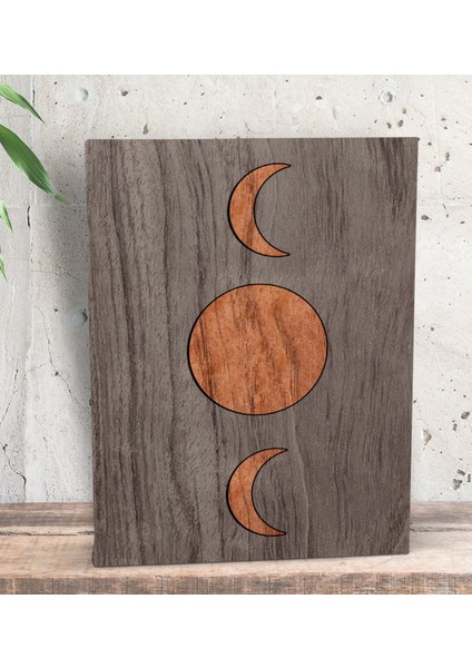 Gift Ay Tasarımlı Dekoratif Mini Kanvas Tablo 15 x 20 Cm-1