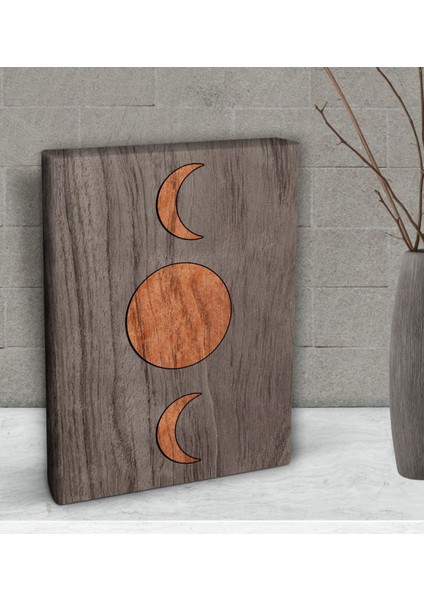 Gift Ay Tasarımlı Dekoratif Mini Kanvas Tablo 15 x 20 Cm-1 fiyatları