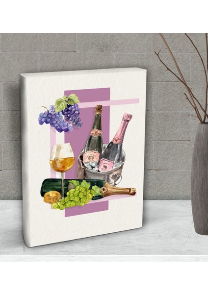 Gift Şarap Tasarımlı Dekoratif Mini Kanvas Tablo 15 x 20 Cm-10 fiyatları