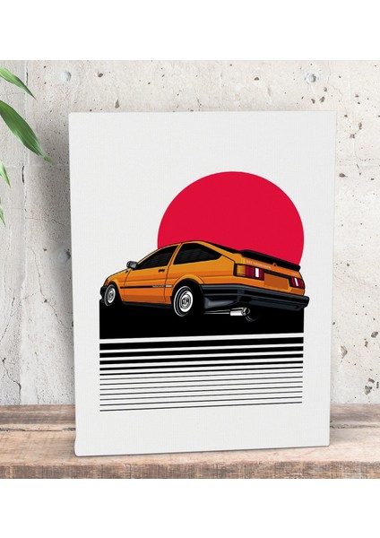 Gift Klasik Araç Tasarımlı Dekoratif Mini Kanvas Tablo 15 x 20 Cm-6