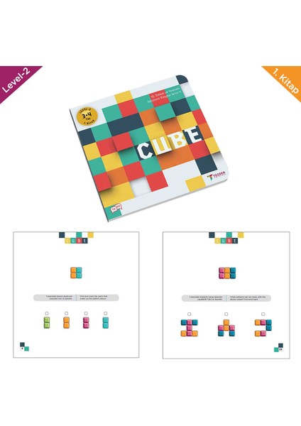 CUBE (3-4 Yaş) - IQ, Dikkati Güçlendirme Seti-Anasınıfı | Türkçe-İngilizce