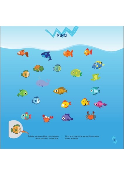 FIND (3-4 Yaş) - IQ, Dikkati Güçlendirme Seti-Anasınıfı | Türkçe-İngilizce modelleri
