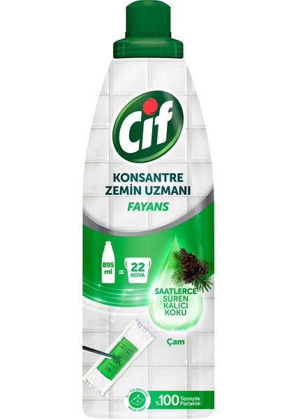Konsantre Zemin Uzmanı Fayans Çam 895 ml