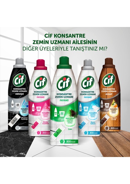 Konsantre Zemin Uzmanı Fayans Çam 895 ml