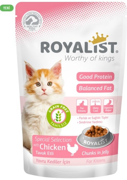 03373 Royalist Chicken Kitten Pounch 85 Gram 6'lı