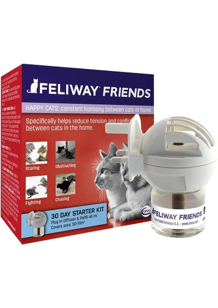Felıway Friends Difüzör 30 Günlük Başlangıç Kiti 48 ml Kartuş 20 x 20 x 1 cm