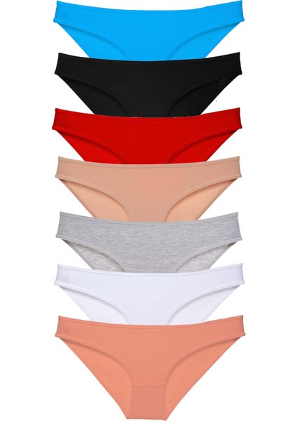 7 Adet Süper Eko Set Likralı Kadın Slip Külot Set 1