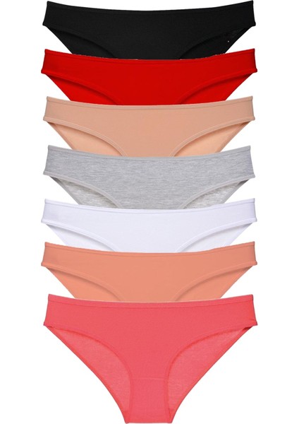 7 Adet Süper Eko Set Likralı Kadın Slip Külot Set 2