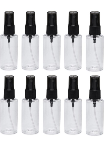 50ML - 10 Adet - Şeffaf Boş Plastik Pet Şişe
